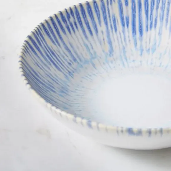 Cereal Bowl with Reactive Glaze - Blue, Stoneware