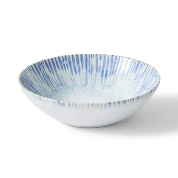 Cereal Bowl with Reactive Glaze - Blue, Stoneware