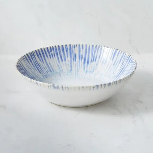 Cereal Bowl with Reactive Glaze - Blue, Stoneware image