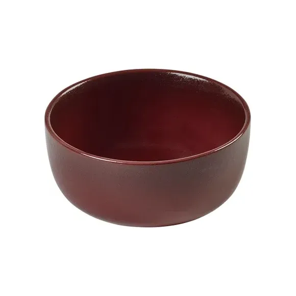 Cereal Bowl with Reactive Glaze - Burgundy