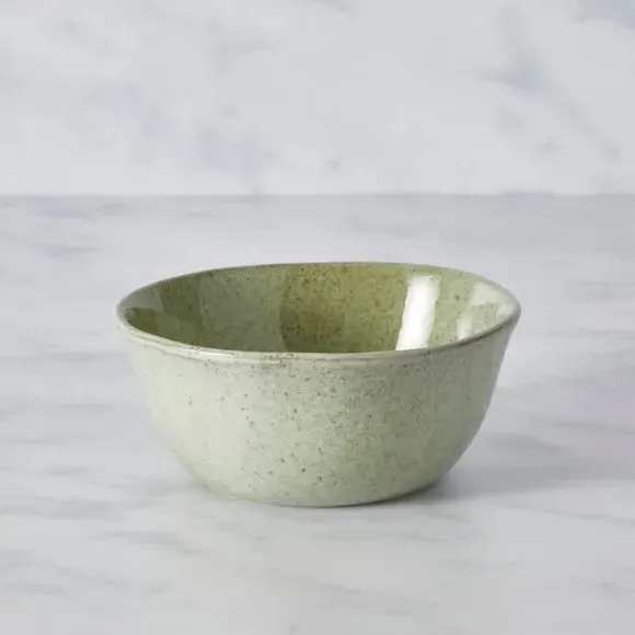 Cereal Bowl with Reactive Glaze - Sage, Stoneware