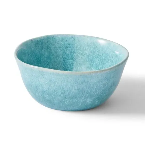 Cereal Bowl with Reactive Glaze - Teal, Stoneware