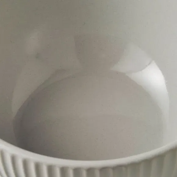 Cereal Bowl with Ribbed Edge - Grey, Stoneware