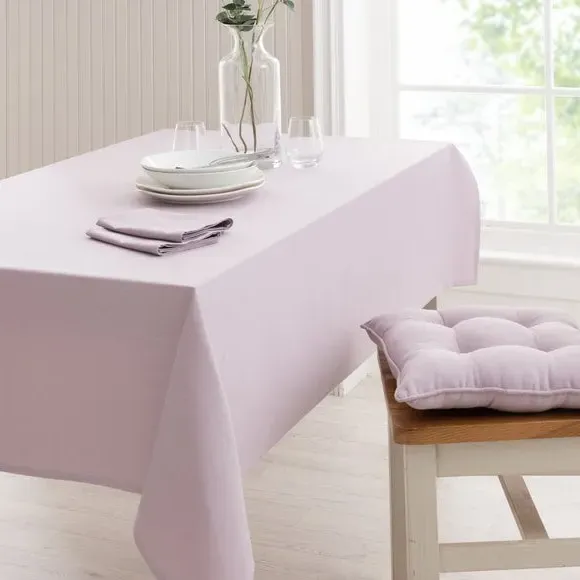 Chair Seat Pad with Button Detail - Lilac, Cotton