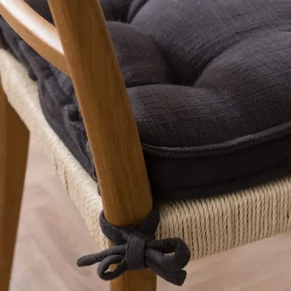 Chair Seat Pad with Handle - Soot, Cotton