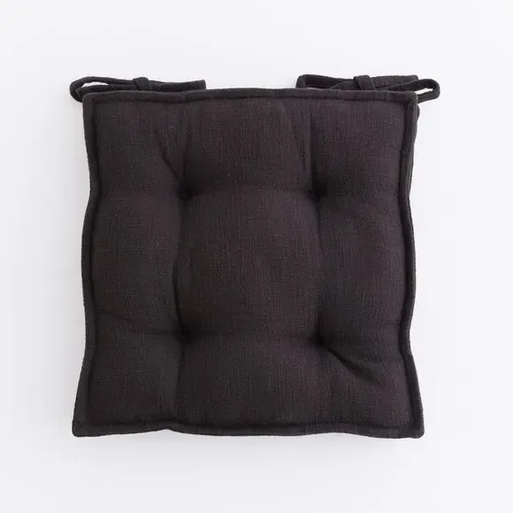 Chair Seat Pad with Handle - Soot, Cotton