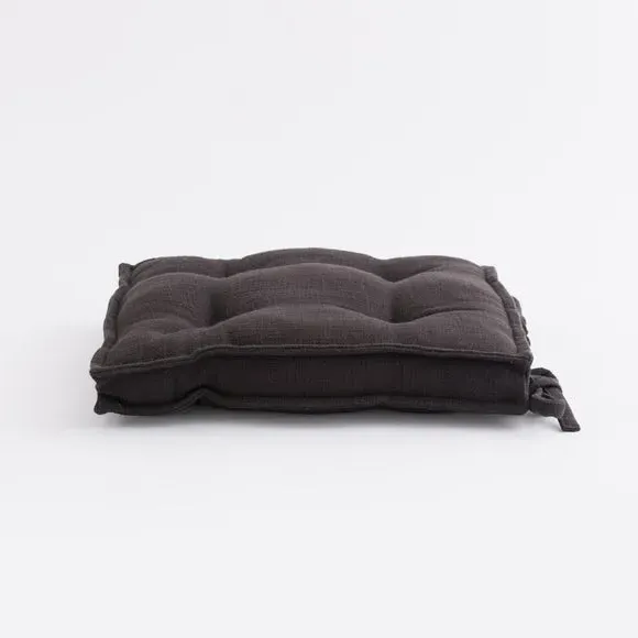 Chair Seat Pad with Handle - Soot, Cotton