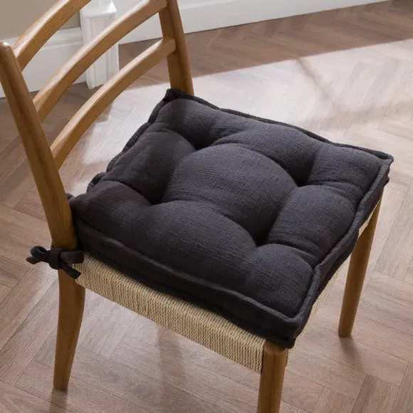Chair Seat Pad with Handle - Soot, Cotton