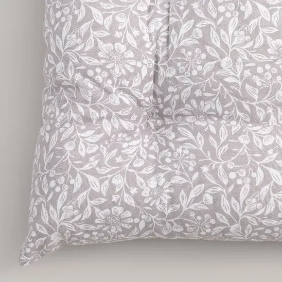 Chair Seat Pad with Ties - Grey, Cotton