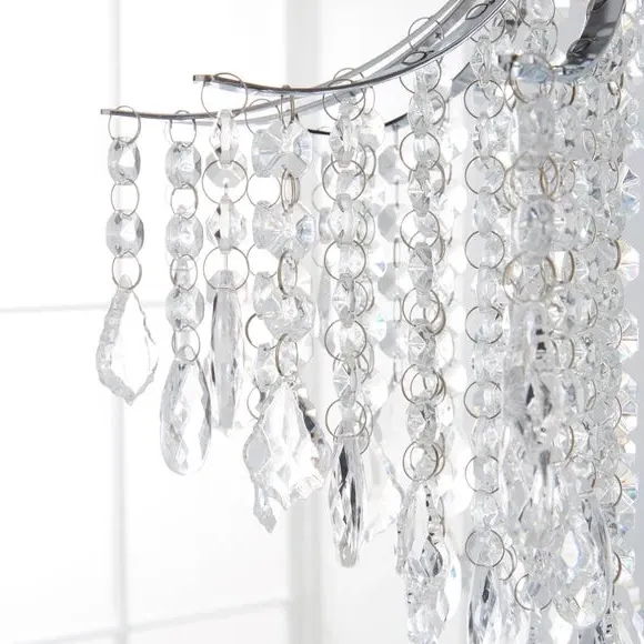 Chandelier Pendant Shade - Silver, Acrylic
