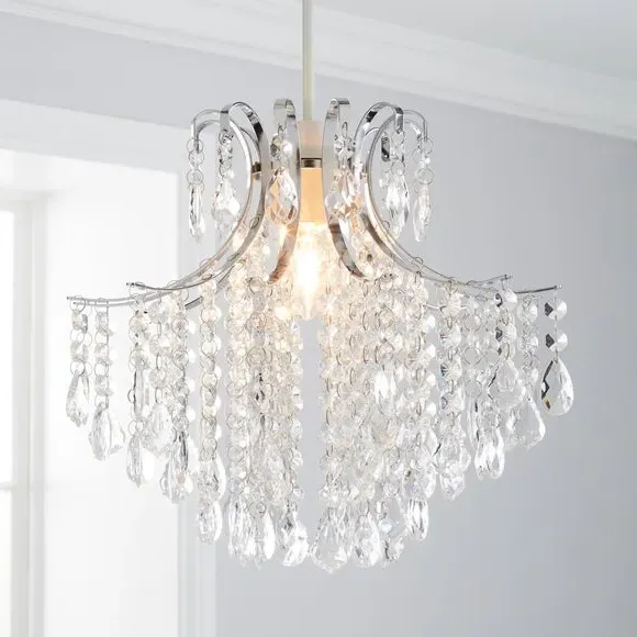 Chandelier Pendant Shade - Silver, Acrylic image