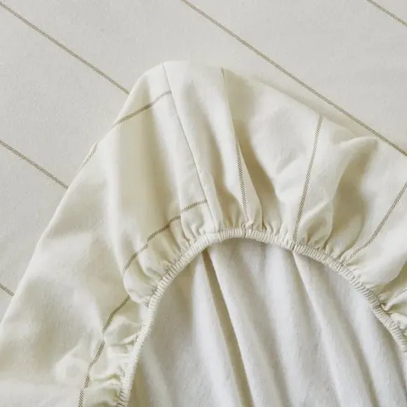 Check Brushed Fitted Sheet - Multicolor, Cotton