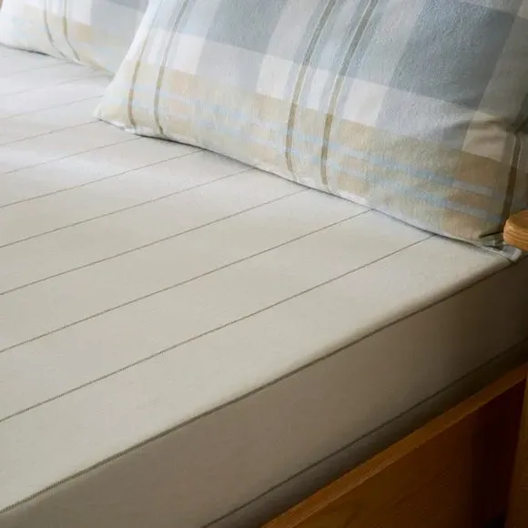 Check Brushed Fitted Sheet - Multicolor, Cotton image