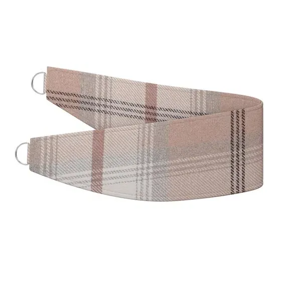 Check Curtain Tieback - Blush
