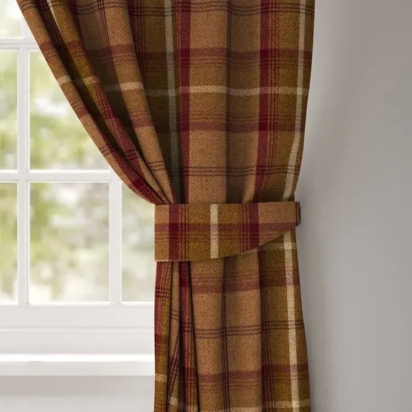 Check Curtain Tieback - Heather