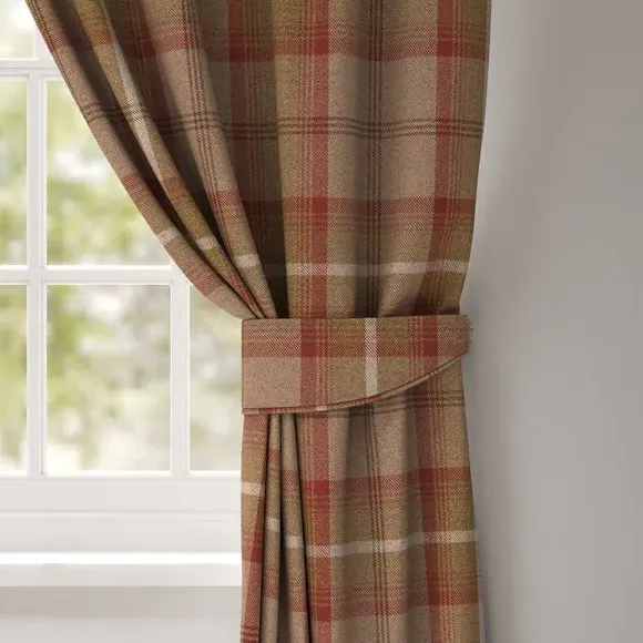 Check Curtain Tieback - Rust