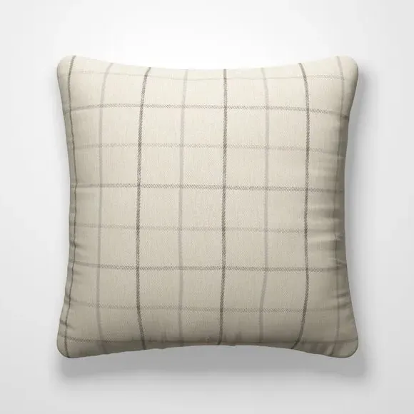 Check Cushion Cover - Grey