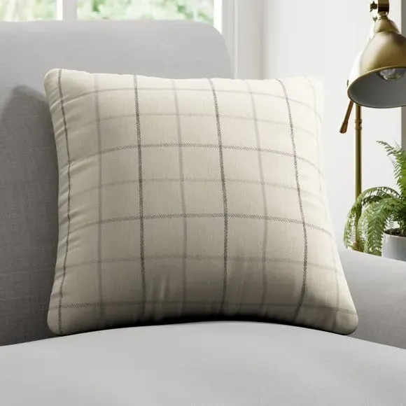 Check Cushion Cover - Grey image