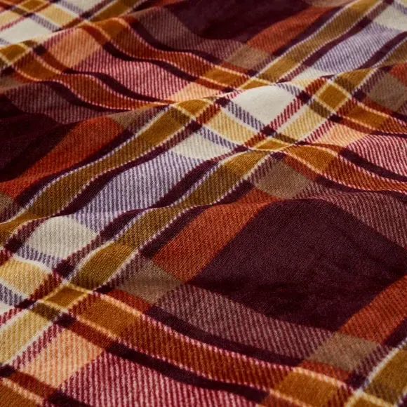 Check Duvet Cover Set with Pillowcase - Fleece