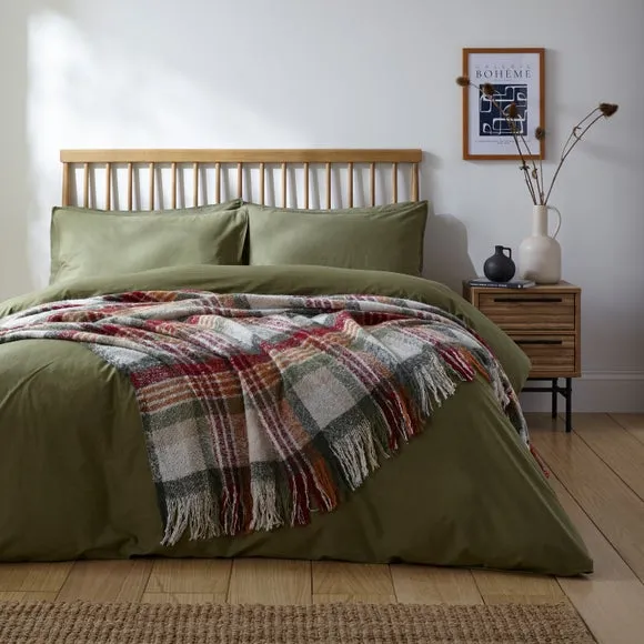 Check Throw Blanket - Green, Polyester