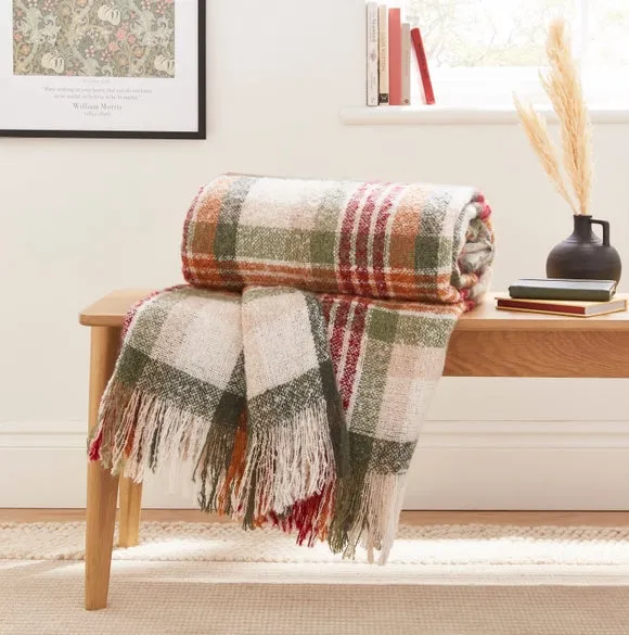 Check Throw Blanket - Green, Polyester image