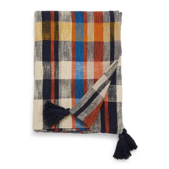 Check Woven Throw Blanket - Multicolor