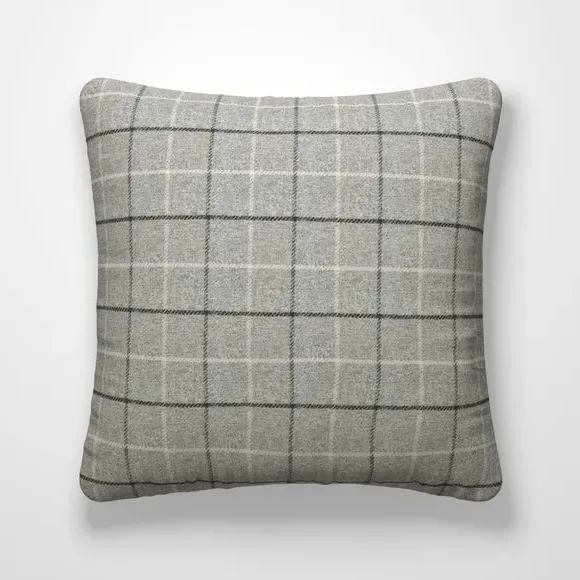 Checked Cushion Cover - Dove Grey