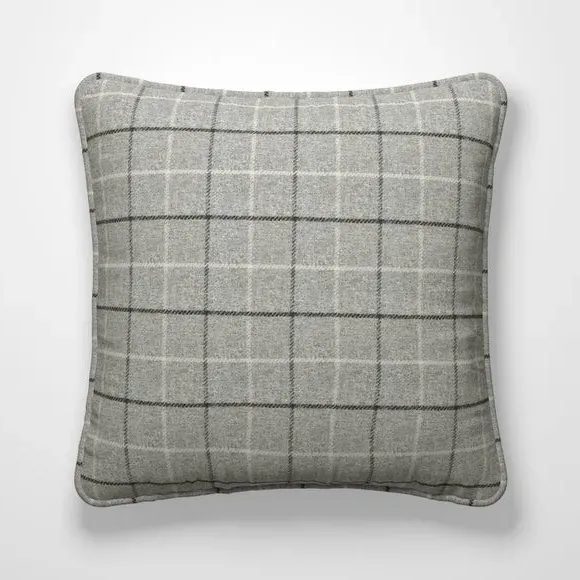 Checked Cushion Cover - Dove Grey