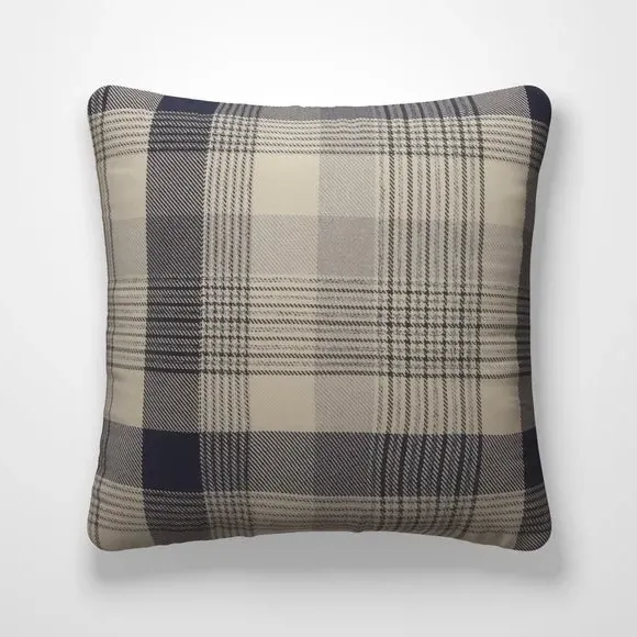 Checked Cushion Cover - Indigo
