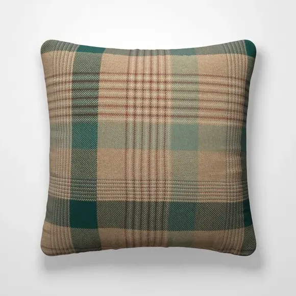 Checked Cushion Cover - Teal