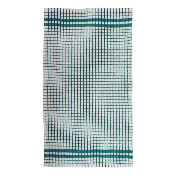 Checked Tea Towel - Green, Cotton Blend