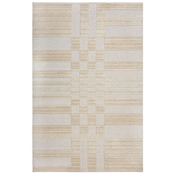 Checkerboard Washable Rug - Natural