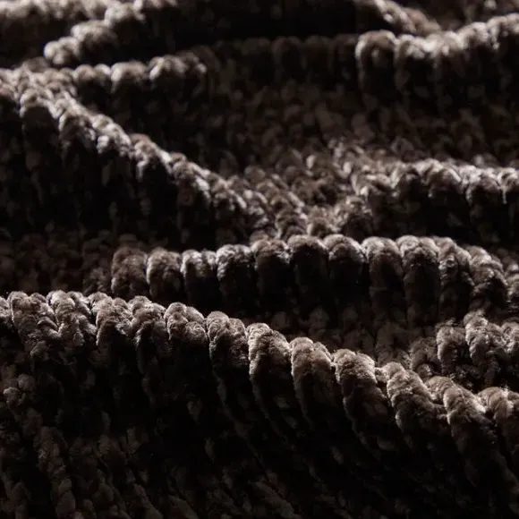 Chenille Throw Blanket - Brown