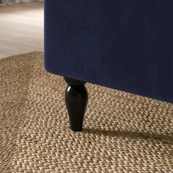Chesterfield Bed Frame - Navy, Fabric