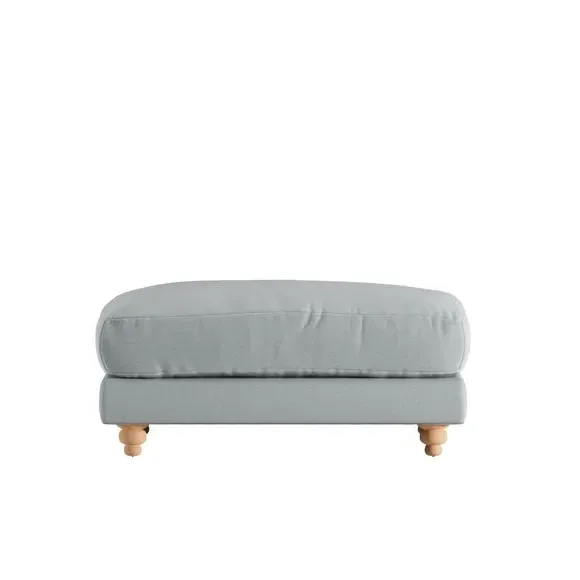 Chesterfield Footstool - Blue, Velvet