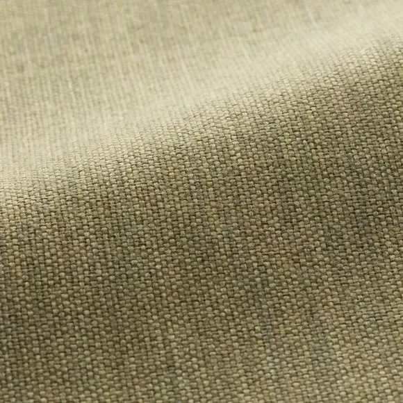 Chesterfield Footstool - Green, Faux Linen