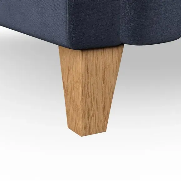 Chesterfield Snuggle Chair - Navy, Velvet