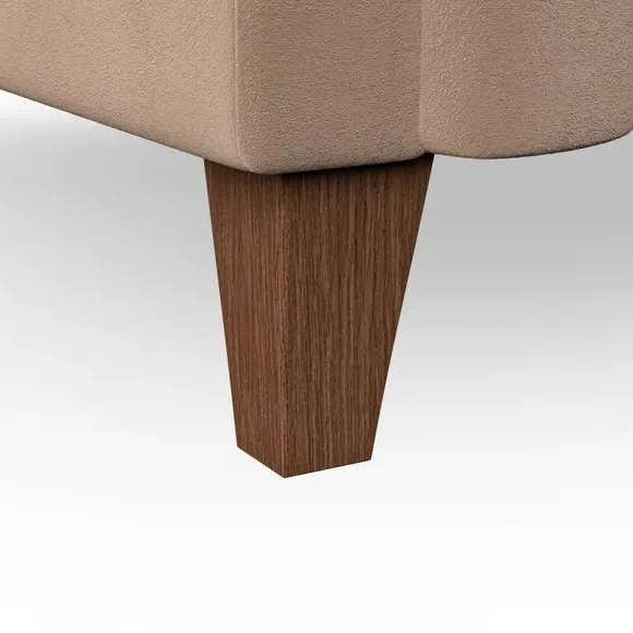 Chesterfield Snuggle Chair - Taupe, Velvet