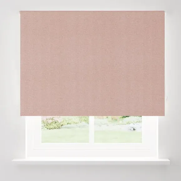 Chevron Blackout Roller Blind - Blush, Polyester