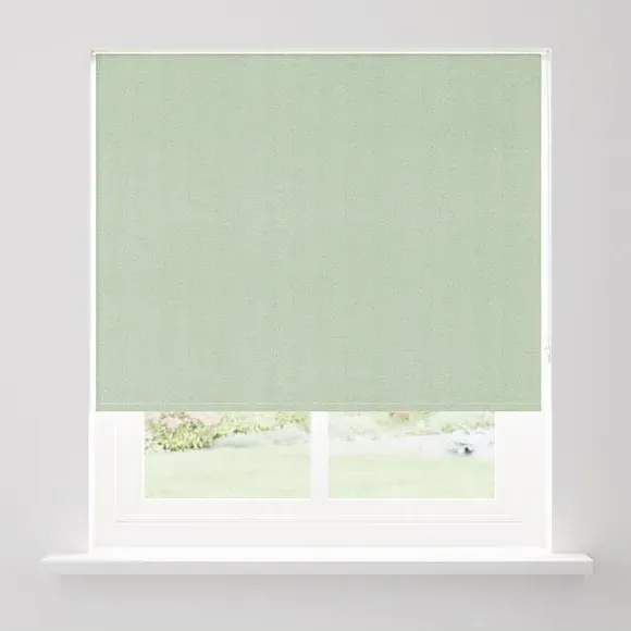 Chevron Blackout Roller Blind - Sage, Polyester