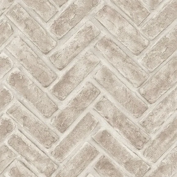 Chevron Brick Wallpaper - Natural