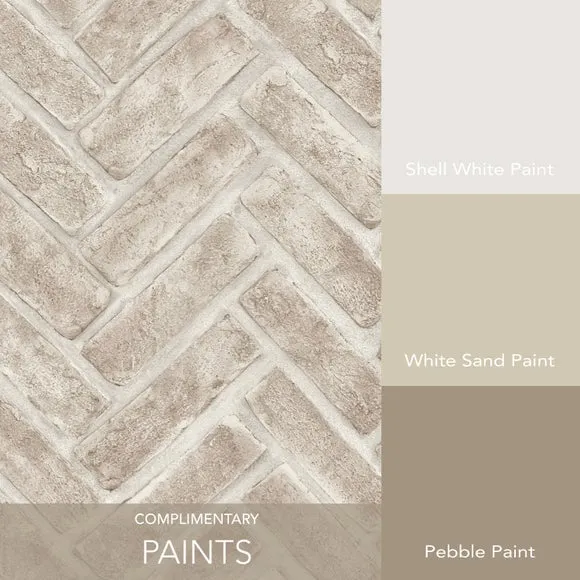 Chevron Brick Wallpaper - Natural