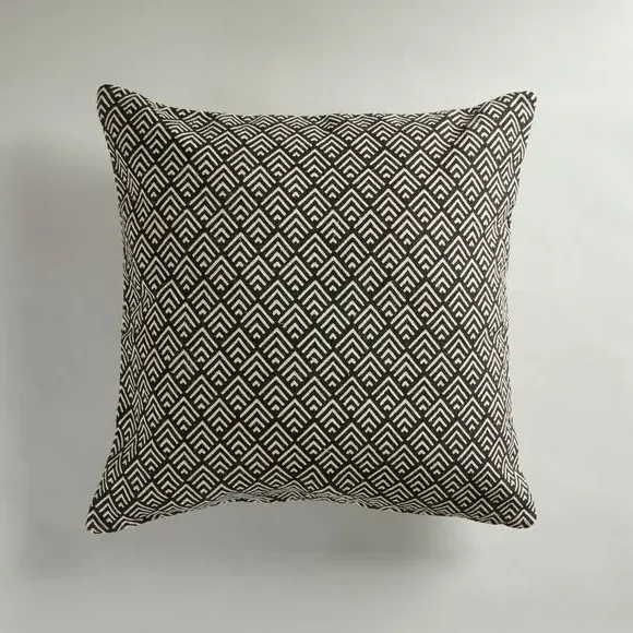 Chevron Cushion with Reversible Print - Cotton