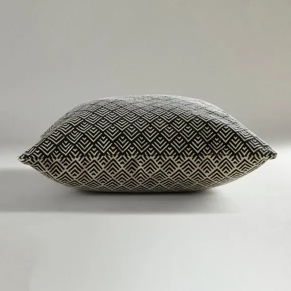 Chevron Cushion with Reversible Print - Cotton
