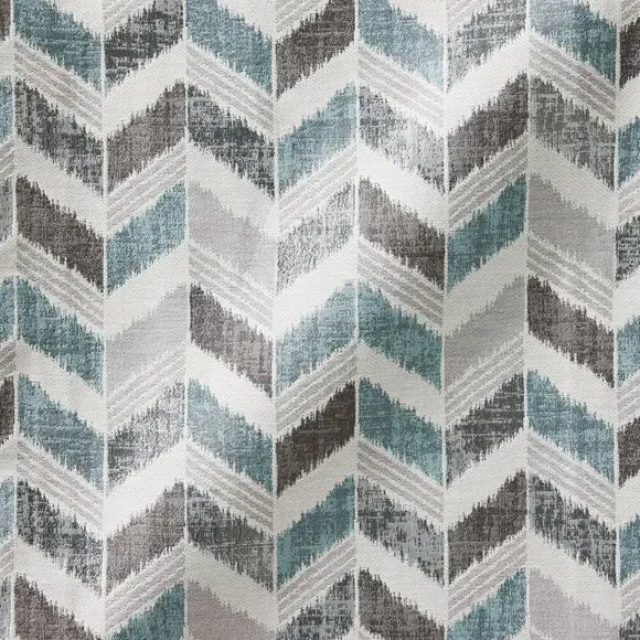Chevron Fabric by the Metre - Duck Egg