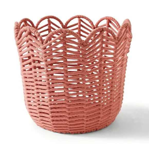 Chevron Storage Basket - Pink, Rope