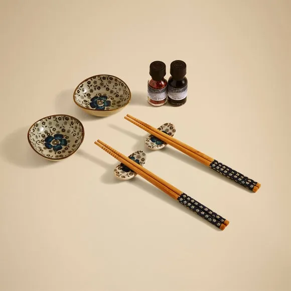 Chopsticks and Dipping Set - Multicolor