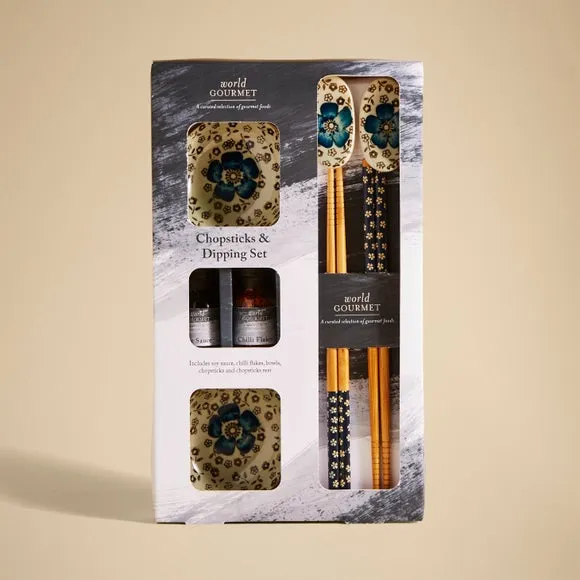 Chopsticks and Dipping Set - Multicolor