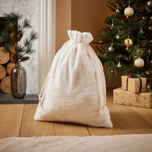 Christmas Gift Sack - Ivory
