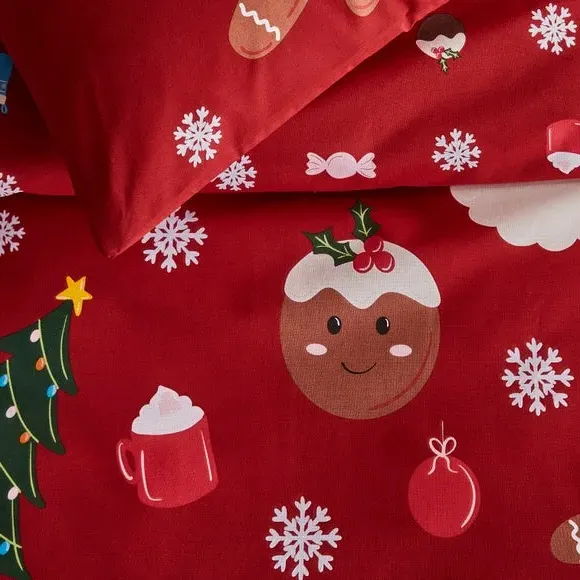 Christmas Quilt Cover Set - Multicolor, Polycotton